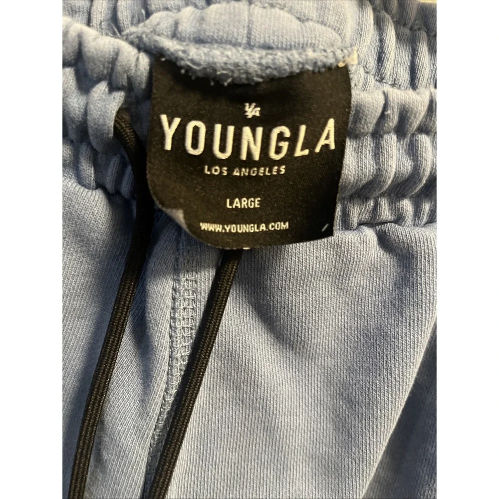 YOUNGLA‎ Blue Jogger Sweatpants Men's Size Large Gym Active Streetwear #230